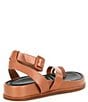 Color:Vacay Tan - Image 2 - Grayson Leather Footbed Platform Toe Loop Sandals