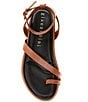 Color:Vacay Tan - Image 5 - Grayson Leather Footbed Platform Toe Loop Sandals