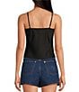 Gianni Bini Harper Satin V-Neck Cami, Color:Black - Image 2