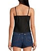 Color:Black - Image 2 - Harper Satin V-Neck Cami