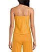 Gianni Bini Harper Satin V-Neck Cami, Color:Apricot - Image 2