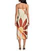 Gianni Bini Harper Sunburst Satin V-Neck Sleeveless Slip Midi Dress, Color:Sunburst - Image 2