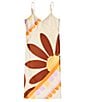 Gianni Bini Harper Sunburst Satin V-Neck Sleeveless Slip Midi Dress, Color:Sunburst - Image 4