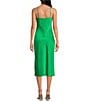 Gianni Bini Harper Satin V-Neck Sleeveless Slip Midi Dress, Color:Kelly Green - Image 3