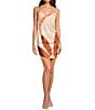 Gianni Bini Harper Satin V-Neck Sleeveless Slip Mini Dress, Color:Sunburst - Image 1