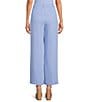 Color:Chambray - Image 2 - Hartley Crepe Pleated Straight Wide Leg Coordinating Pants