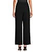 Color:Black - Image 2 - Hartley Crepe Pleated Straight Wide Leg Coordinating Pants