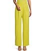 Gianni Bini Hartley Crepe Pleated Straight Wide Leg Coordinating Pants ...