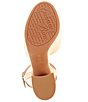 Color:Dark Sierra Tan - Image 6 - Hartliye Leather Knot Ankle Strap Platform Dress Sandals