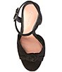 Color:Black - Image 5 - Hartliye Suede Knot Ankle Strap Platform Dress Sandals