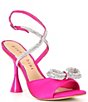 Gianni Bini Haydn Satin Rhinestone Bow Ankle Strap Dress Heels | Dillard's