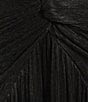 Gianni Bini Hazel Metallic Chiffon V-Neck Long Sleeve Cut Out Dress, Color:Black - Image 4