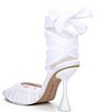 Color:White - Image 3 - Henzlee Chiffon Wrap-Up Dress Pumps