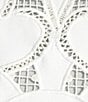 Gianni Bini Hillary Embroidered Crew Neck Short Sleeve Cropped Cotton Coordinating Blouse, Color:Ivory - Image 4
