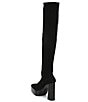 Color:Black - Image 3 - Jarvis Stretch Knit Over-the-Knee Platform Boots