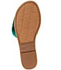 Color:Savory Green - Image 6 - Jaxson Faille Mismatched Buckle Flat Sandals