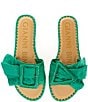 Color:Savory Green - Image 1 - Jaxson Faille Mismatched Buckle Flat Sandals