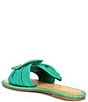 Color:Savory Green - Image 4 - Jaxson Faille Mismatched Buckle Flat Sandals
