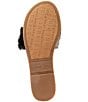 Color:Black - Image 6 - Jaxson Raffia Mismatched Buckle Flat Sandals