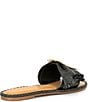 Color:Black - Image 3 - Jaxson Raffia Mismatched Buckle Flat Sandals