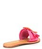 Color:Hyper Pink - Image 3 - Jaxson Raffia Mismatched Buckle Flat Sandals