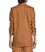 Gianni Bini Jemma Notch Lapel Collar Long Sleeve Linen Blazer - Image 6