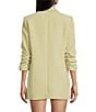 Gianni Bini Jemma Ruched 3/4 Sleeve Shawl Collar Twill Boyfriend Blazer - Image 3