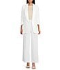 Gianni Bini Jemma Ruched 3/4 Sleeve Shawl Collar Twill Boyfriend Blazer - Image 6