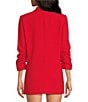 Gianni Bini Jemma Ruched 3/4 Sleeve Shawl Collar Twill Boyfriend Blazer - Image 2