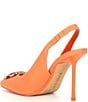 Color:Cara Orange - Image 3 - Jemma Square Toe Jewel Slingback Pumps