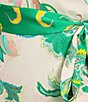 Gianni Bini Jenni Paisley Printed Satin V-Neck Long Sleeve Mini Wrap Dress, Color:Green Print - Image 3