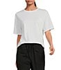 Gianni Bini Jersey Knit Crew Neck Short Sleeve Relaxed Tee Shirt, Color:White - Image 1