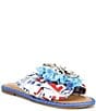 Gianni Bini Jillian Printed Mismatched Shell Ornament Slide Sandals - Image 2