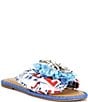 Gianni Bini Jillian Printed Mismatched Shell Ornament Slide Sandals - Image 2