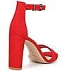 Color:Santorini Red - Image 2 - Joenah Suede Block Heel Ankle Strap Dress Sandals