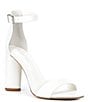 Color:White - Image 1 - Joenah Two Piece Ankle Strap Block Heel Dress Sandals