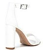 Color:White - Image 2 - Joenah Two Piece Ankle Strap Block Heel Dress Sandals