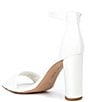 Color:White - Image 3 - Joenah Two Piece Ankle Strap Block Heel Dress Sandals
