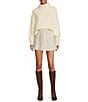 Gianni Bini Juliet Imitation Alpaca Turtleneck Long Sleeve Sweater, Color:Cream - Image 3