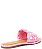 Color:Cotton Candy Pink - Image 2 - Justise Raffia Pearl Flat Sandals