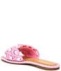 Color:Cotton Candy Pink - Image 3 - Justise Raffia Pearl Flat Sandals