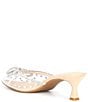 Color:Clear/Spanish Sand - Image 3 - Kamilla Clear Rhinestone Embellished Bow Mules