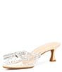 Color:Clear/Spanish Sand - Image 4 - Kamilla Clear Rhinestone Embellished Bow Mules