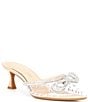 Color:Clear/Spanish Sand - Image 1 - Kamilla Clear Rhinestone Embellished Bow Mules