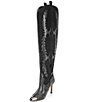 Color:Black - Image 4 - KatyannaTwo Wide Calf Rhinestone Embellished Over-The-Knee Western Dress Boots