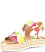 Color:Geo Multi - Image 4 - Keegan Buckle Detail Espadrille Platform Sandals