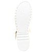 Color:White - Image 6 - Keegan Buckle Detail Espadrille Platform Sandals