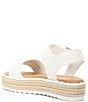 Color:White - Image 3 - Keeganfour Pearl Embellished Oversized Buckle Platform Espadrille Sandals