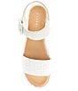 Color:White - Image 5 - Keeganfour Pearl Embellished Oversized Buckle Platform Espadrille Sandals