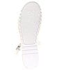 Color:White - Image 6 - Keeganfour Pearl Embellished Oversized Buckle Platform Espadrille Sandals